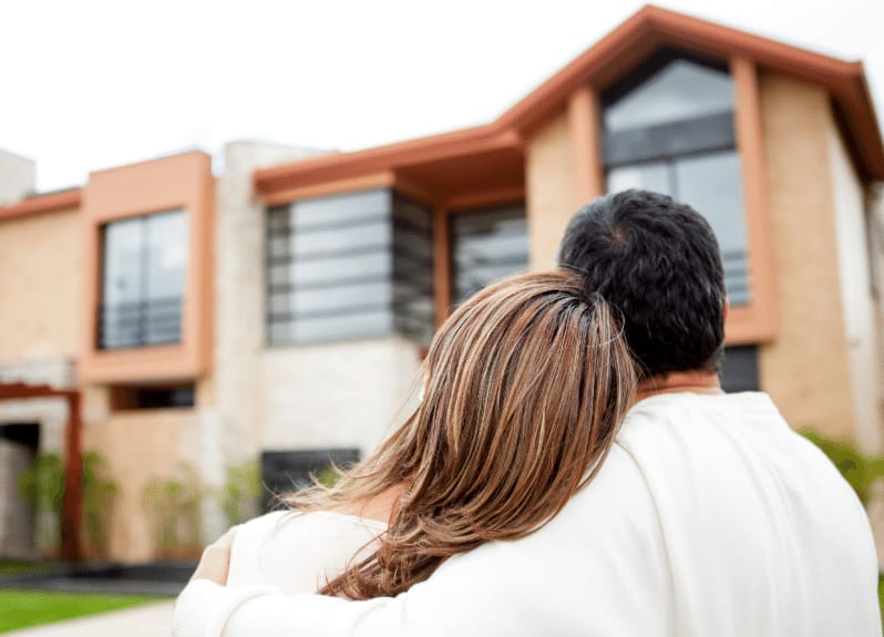 A family discussing their housing options