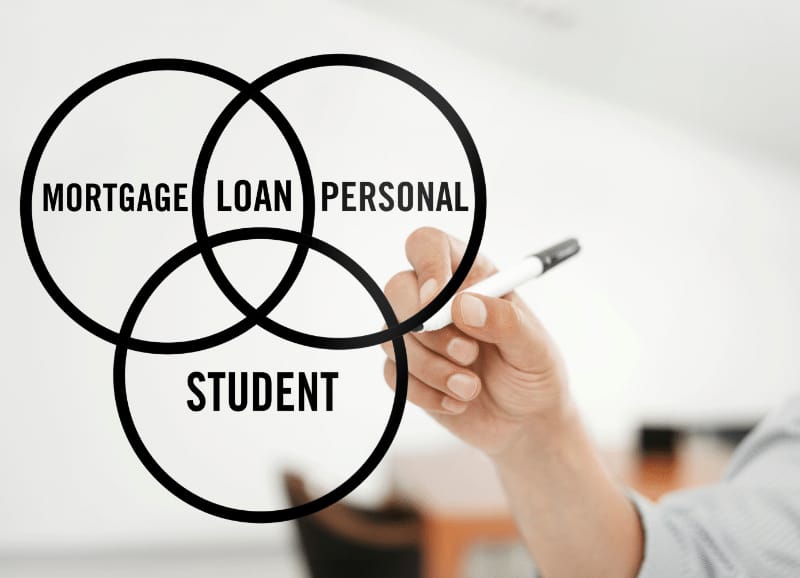 A person looking at different loan types and their respective debt to income ratio requirements