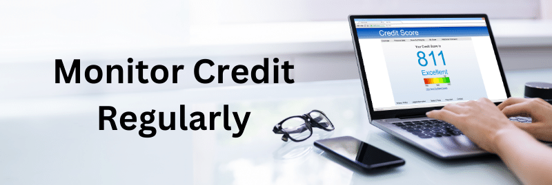 A man looking at his credit report and pointing to an error